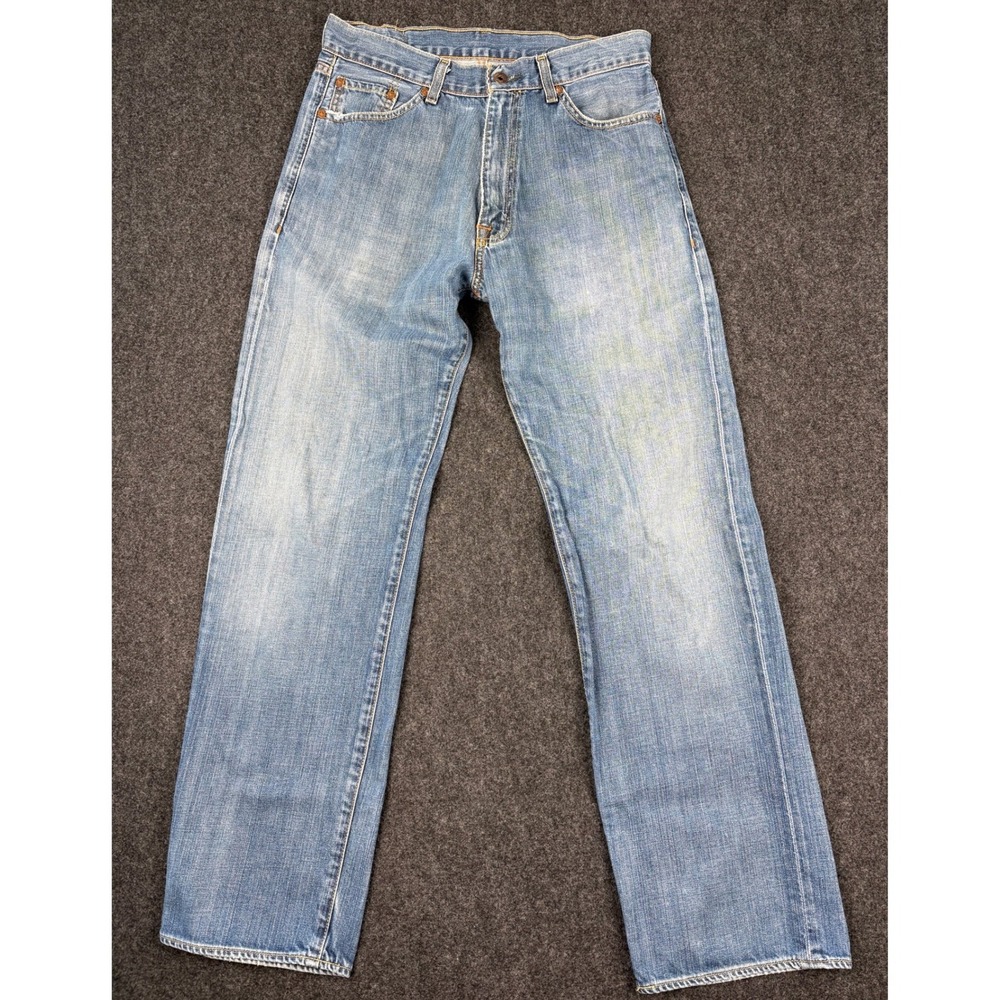 Y2K Polo Jeans Co Ralph Lauren Mens 32 30x31 Light Wash Straight Leg Blue Denim